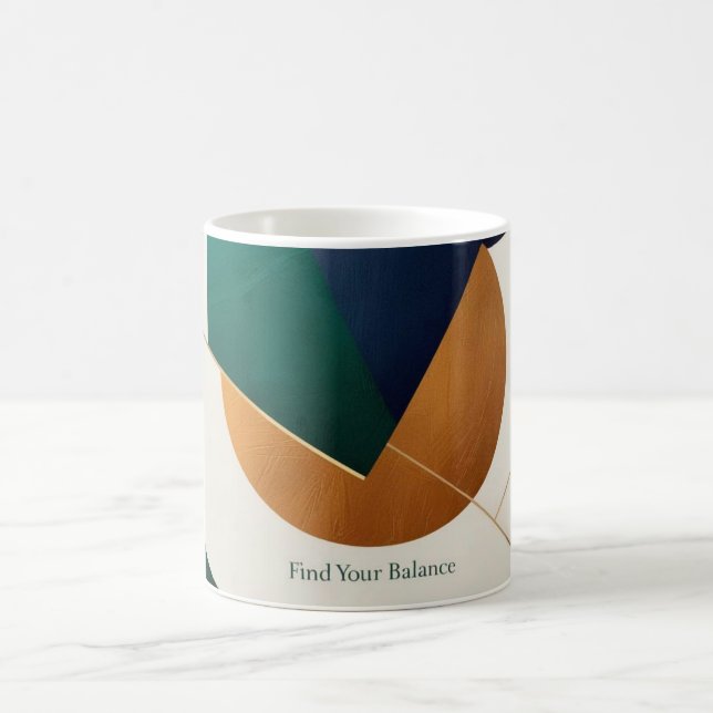 Abstrakt Geometric Art Modern kaffe kopp mugg (Center)