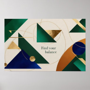 Abstrakt Geometric Art Modern poster minimalistisk