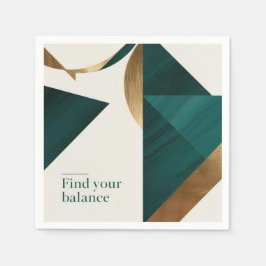 Abstrakt Geometric Art Modern poster minimalistisk Pappersservett