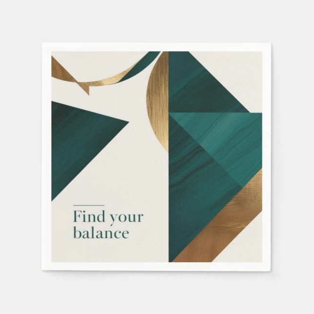 Abstrakt Geometric Art Modern poster minimalistisk Pappersservett (Framsidan)