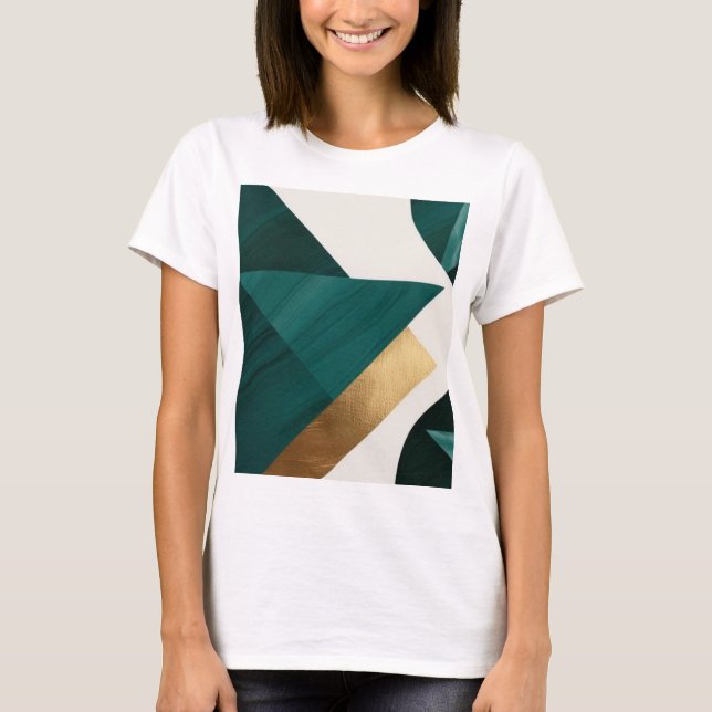 Abstrakt Geometric Art Modern poster minimalistisk T Shirt (Framsida)