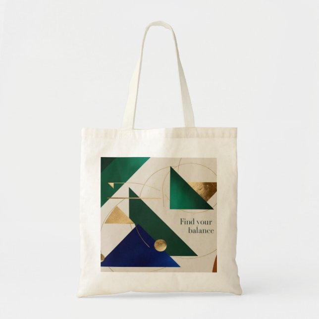 Abstrakt Geometric Art Modern till bag minimalist Tygkasse (Framsidan)