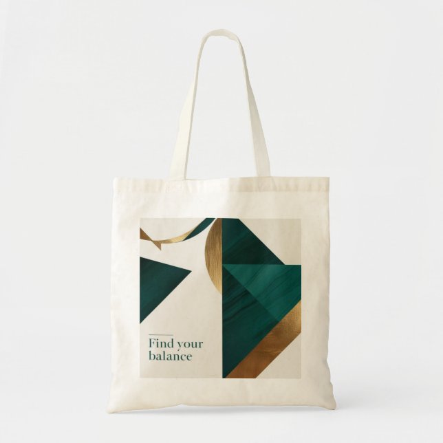 Abstrakt Geometric Art Modern till bag minimalist Tygkasse (Framsidan)