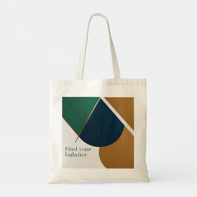 Abstrakt Geometric Art Modern till bag minimalist Tygkasse (Baksida)