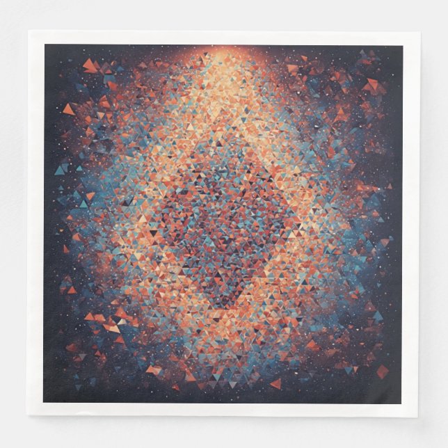 Abstrakt Geometric Art Print Pappersservett (Framsida)