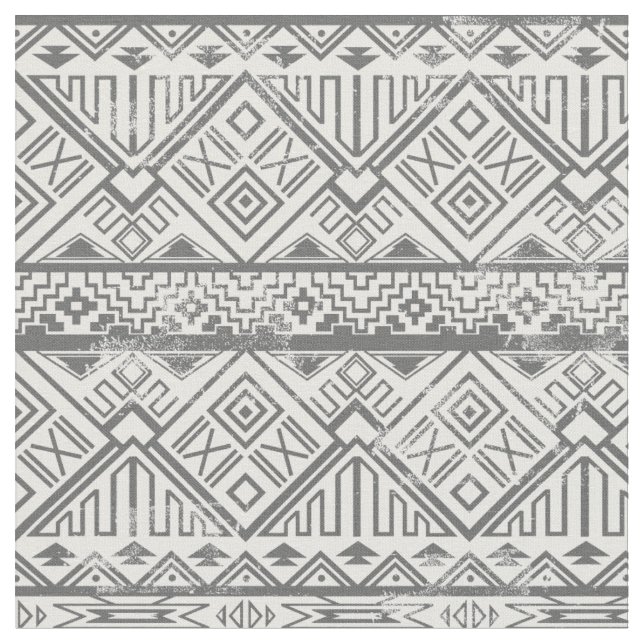 Abstrakt Geometric Aztec Mönster 2 Tyg (Närbild)