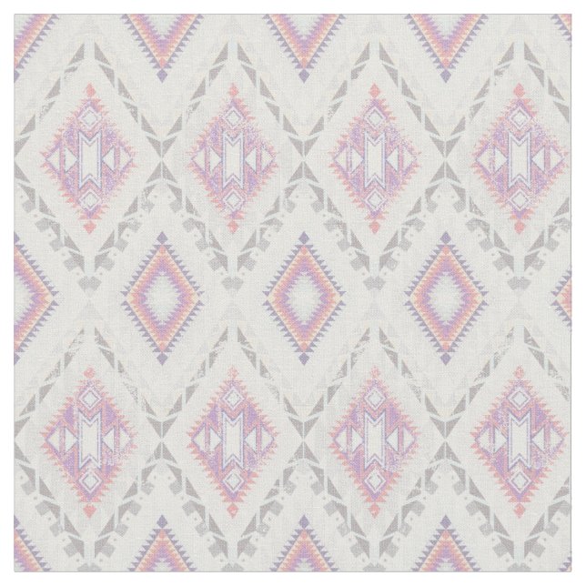 Abstrakt Geometric Aztec Mönster Tyg (Närbild)
