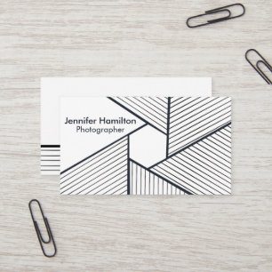 Abstrakt Geometric Black and White Photograf Visitkort