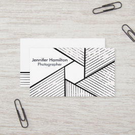 Abstrakt Geometric Black and White Photograf Visitkort