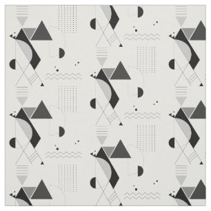 Abstrakt Geometric Black White Modern New Age Tyg