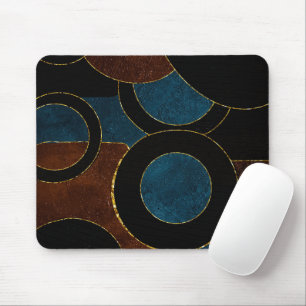 Abstrakt Geometric Circles Guld Glitter Foil   Musmatta
