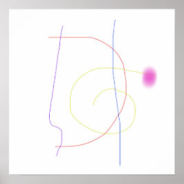 Abstrakt Geometric Colorful Linjer Poster