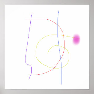 Abstrakt Geometric Colorful Linjer Poster