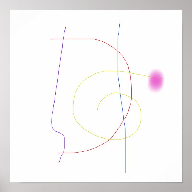 Abstrakt Geometric Colorful Linjer Poster (Framsidan)