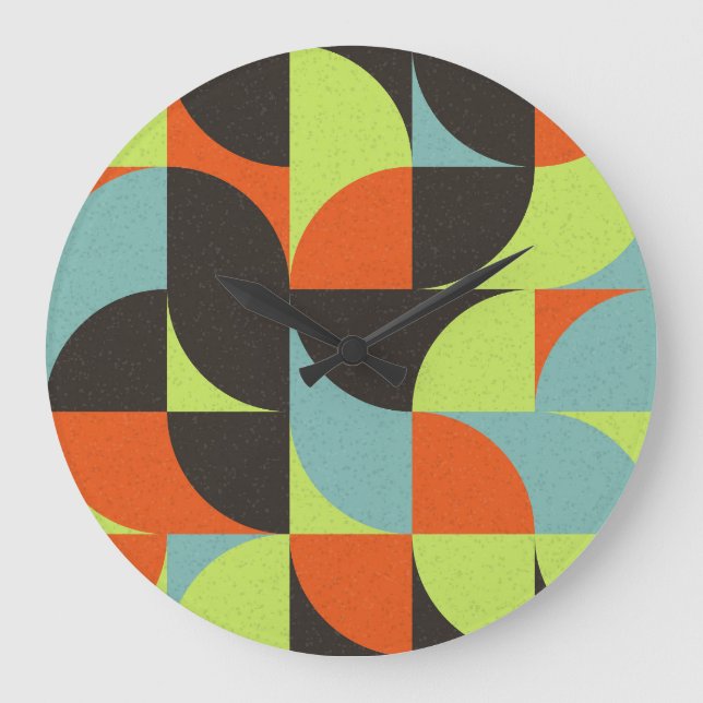 Abstrakt Geometric Computational Art-illustration Stor Klocka (Framsida)