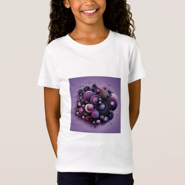 Abstrakt Geometric Girl's T-shirt (Framsida)