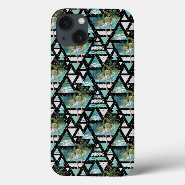 Abstrakt Geometric Handflatan & Vinkarare Mönster (Baksida)