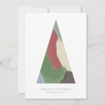 Abstrakt Geometric Julgran Helgdag Card