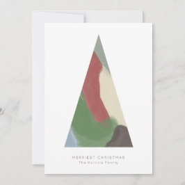 Abstrakt Geometric Julgran Helgdag Card Julkort