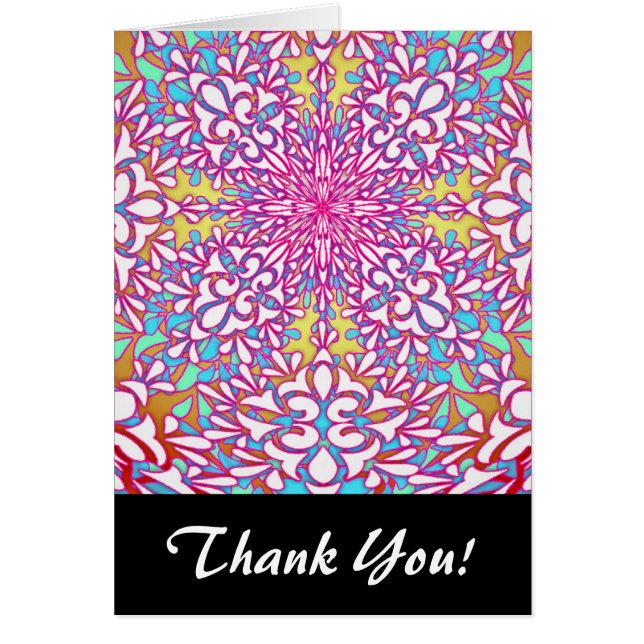 Abstrakt Geometric Kaleidoscope Design OBS Kort (Framsidan)