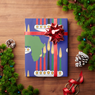 Abstrakt Geometric Kwanzaa Wrapping papper Presentpapper