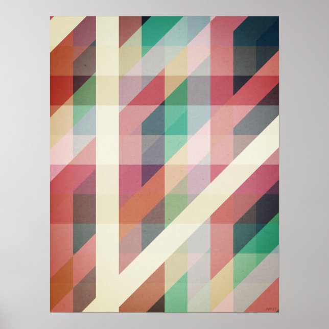 Abstrakt Geometric Linjer Poster (Framsidan)