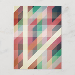 Abstrakt Geometric Linjer Vykort