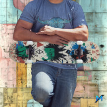 Abstrakt Geometric med fet Graffiti Splatters