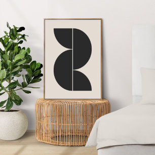 Abstrakt Geometric Modern Minimal Fold Scandi Poster