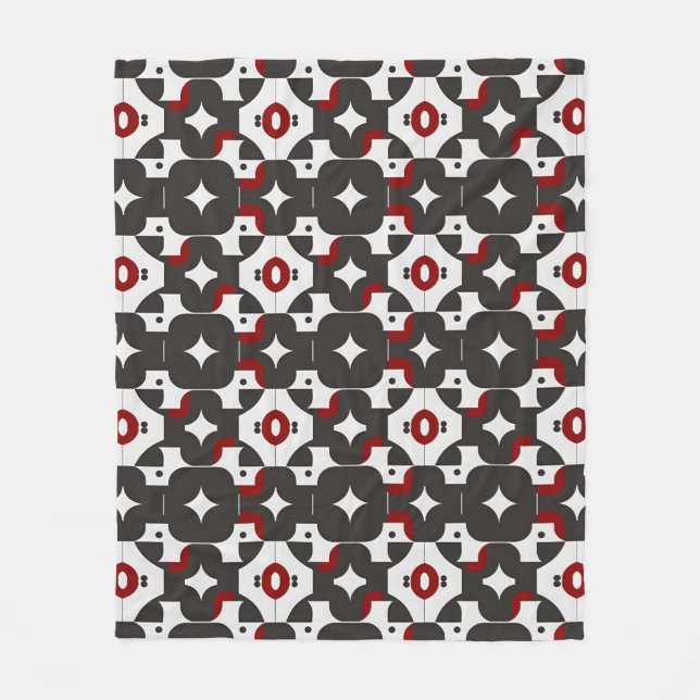 Abstrakt Geometric Mönster Fleecefilt (Framsidan)