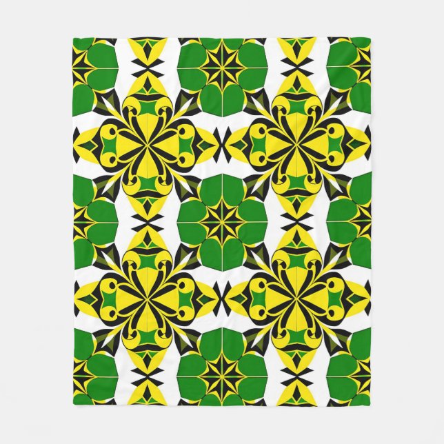 Abstrakt Geometric Mönster Fleecefilt (Framsidan)