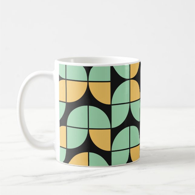 Abstrakt Geometric Mönster generativ beräkning Kaffemugg (Vänster)