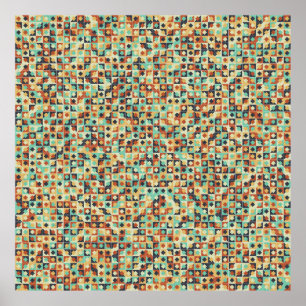 Abstrakt Geometric Mönster generativ beräkning Poster