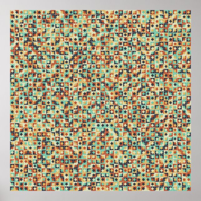 Abstrakt Geometric Mönster generativ beräkning Poster (Framsidan)