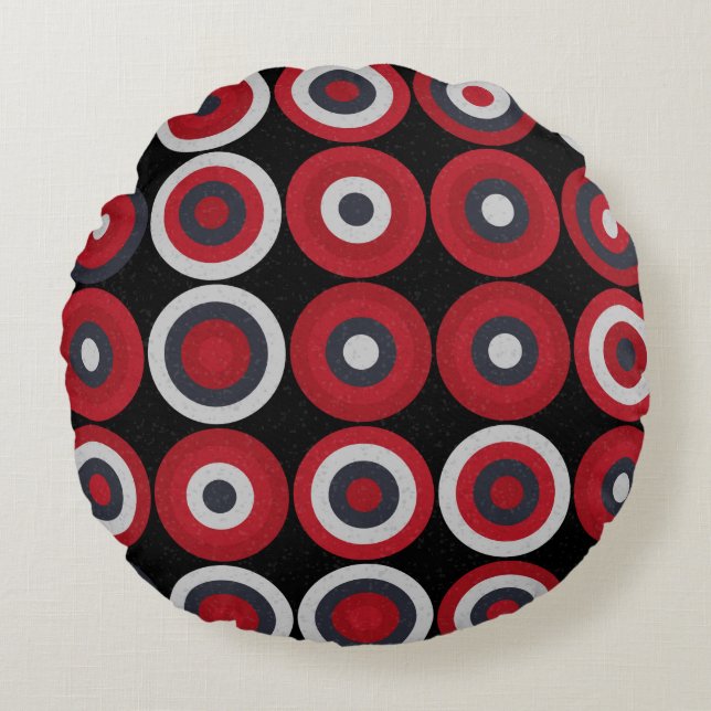 Abstrakt Geometric Mönster generativ beräkning Rund Kudde (Framsidan)