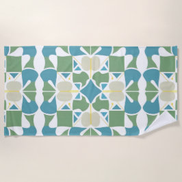 Abstrakt Geometric Mönster i Grönt och blått