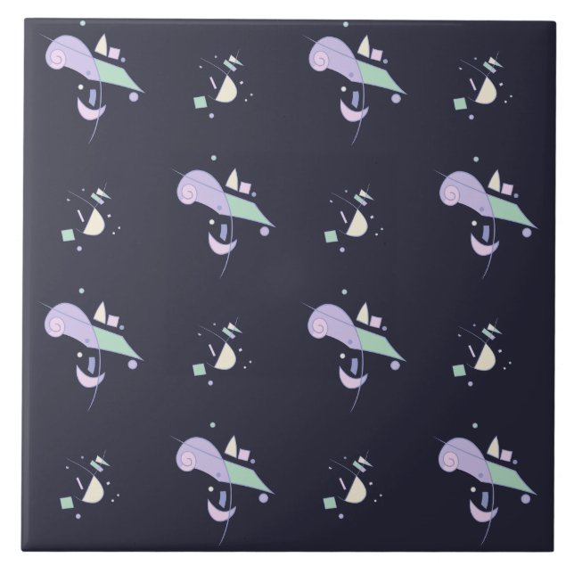 Abstrakt Geometric Mönster Kakelplatta (Framsidan)