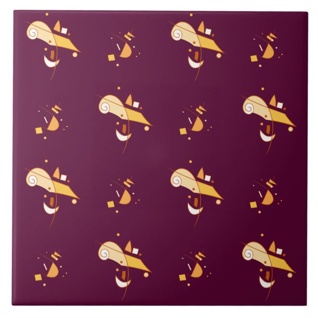 Abstrakt Geometric Mönster Kakelplatta (Framsidan)