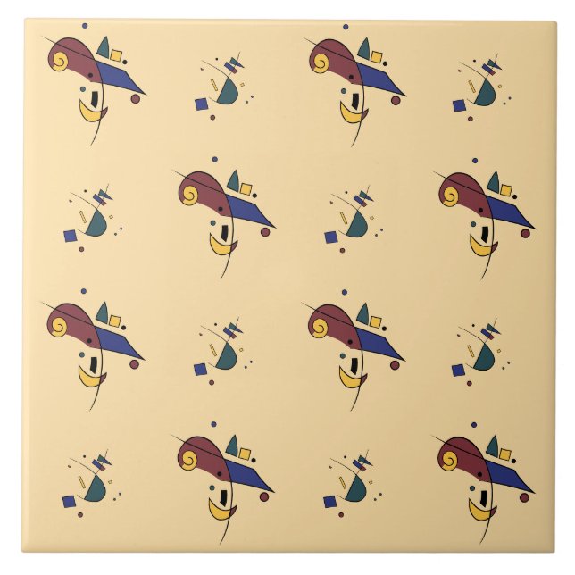 Abstrakt Geometric Mönster Kakelplatta (Framsidan)