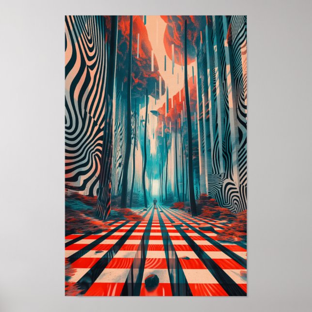 Abstrakt Geometric Mönster Logotyp Poster (Framsidan)