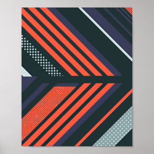Abstrakt Geometric Mönster med fetstil Rand Poster