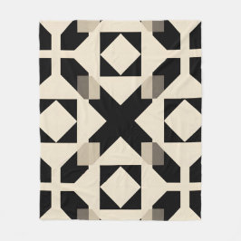 Abstrakt Geometric Mönster med kontrasterande svar Fleecefilt