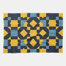 Abstrakt Geometric Mönster med Vibrant Färg Kökshandduk