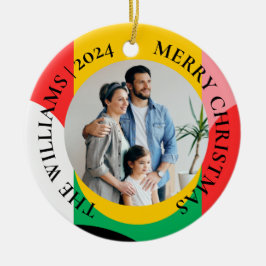 Abstrakt Geometric Mönster Photo God jul Julgransprydnad Keramik