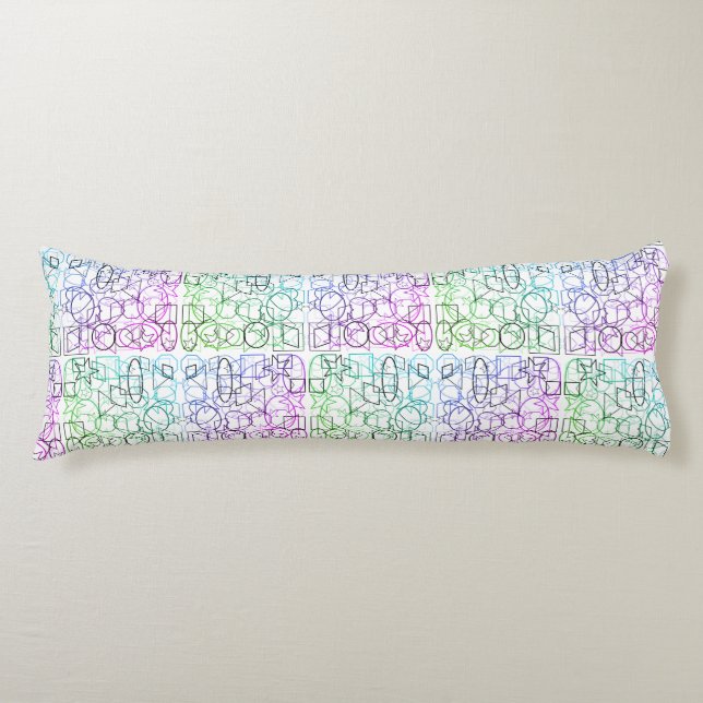 Abstrakt Geometric Mönster | Tilt och filtrerat | Kroppskudde (Framsidan)