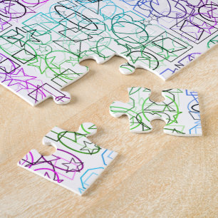 Abstrakt Geometric Mönster Tilt och filtrerat Pussel