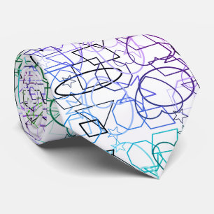 Abstrakt Geometric Mönster Tilt och filtrerat Slips
