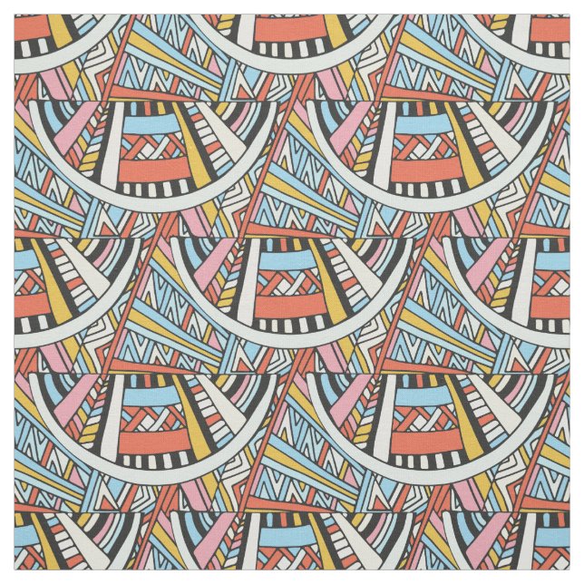 Abstrakt Geometric Mönster Tyg (Provkarta)