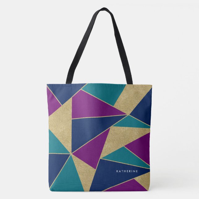 Abstrakt Geometric Mönster Tygkasse (Framsida)