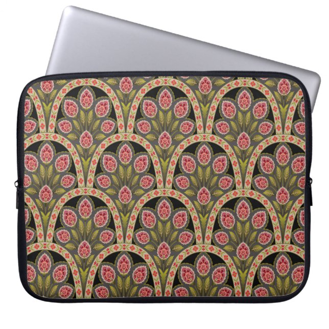abstrakt Geometric mughal motif blomma patternart. Laptop Fodral (Framsidan)